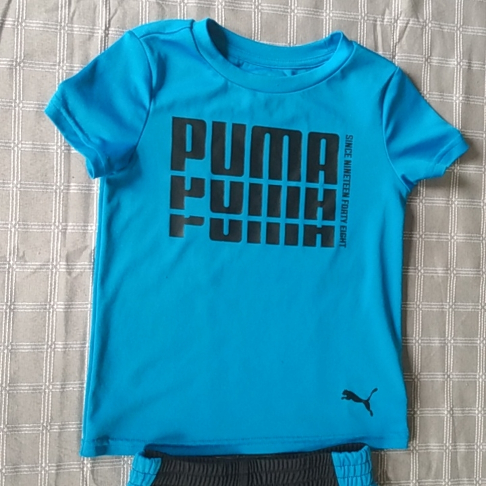 Puma athletic t-shirt and shorts 4t - Picture 2 of 7